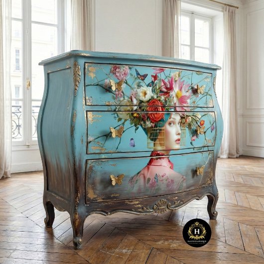 Vogelkooi Pet Bloemen Decoupage Tissuepapier