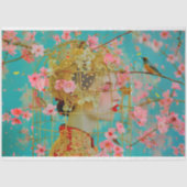 Vogelkooi Pet Bloemen Decoupage Tissuepapier (Voorkant)