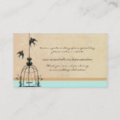  vogelkooi-plaatskaart met menuselectie plaatskaartje (Achterkant)