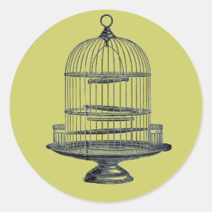 vogelkooi ronde sticker