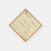 Vogelkooi & Rozen 55ste Verjaardag Servet (Hoek)