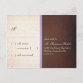 vogelkooi RSVP | Lavender Paars Uitnodiging Briefkaart (Achterkant)