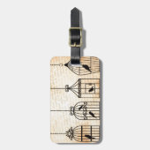 Vogelkooi Silhouetten Bagagelabel (Voorkant verticaal)