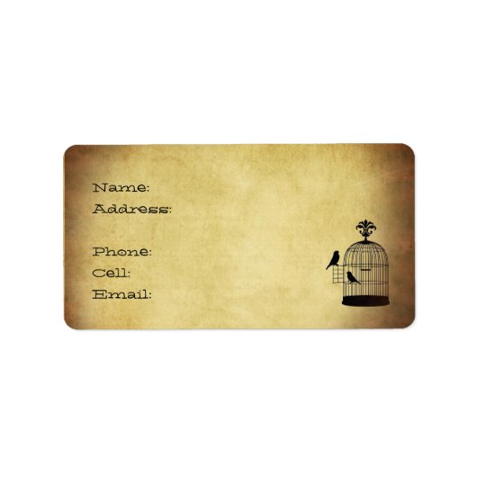  vogelkooi stempel. etiket (Voorkant)