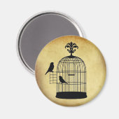  vogelkooi stempel. magneet (Voorkant / Achterkant)