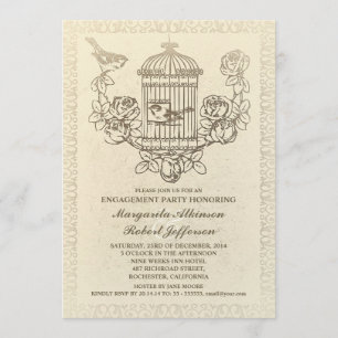  vogelkooi verlovingsfeest uitnodigingen