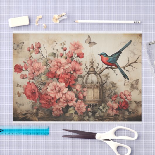  Vogelkooi, Vlinders en Vogels Decoupage Tissuepapier (Craft)