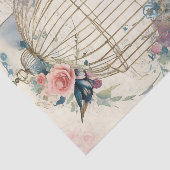  Vogelkooi Vogels en Bloemen Decoupage Tissuepapier (Detail)