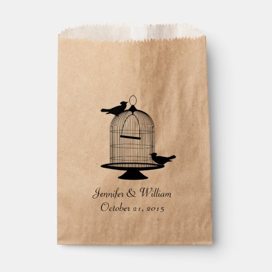  vogelkooi Wedding Favor Bag Bedankzakje (Voorkant)