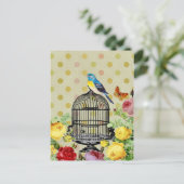 Vogelkooibloem briefkaart (Staand voorkant)