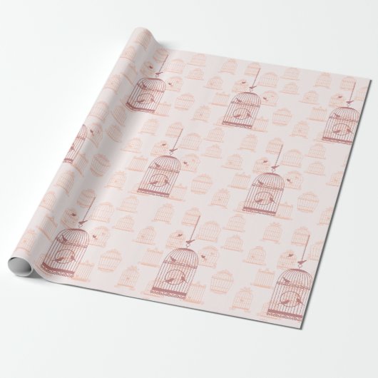 Vogelkooien Cadeaupapier (Uitgerold)