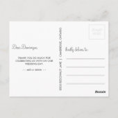 vogelkooien en bloemen Dank u Briefkaart (Achterkant)