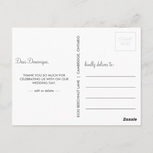 vogelkooien en bloemen Dank u Briefkaart (Achterkant)