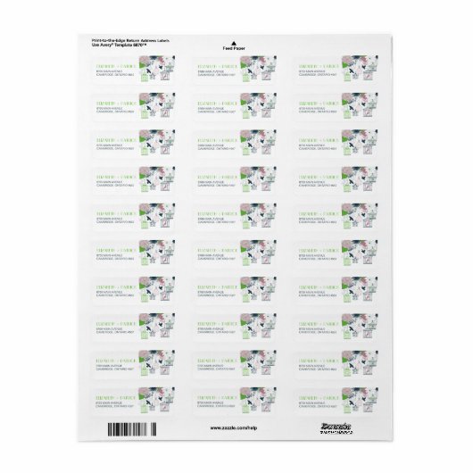 vogelkooien Floral Weddenschap Label (Full Sheet)
