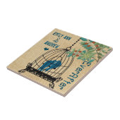 Vogelkooien Hout Graanboom Forever Jubileum Tegeltje (Zijkant)