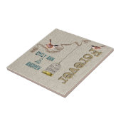 Vogelkooien Hout Graanboom Forever Jubileum Tegeltje (Zijkant)