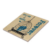 Vogelkooien Hout Graanboom Forever Jubileum Tegeltje (Zijkant)