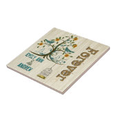 Vogelkooien Hout Graanboom Forever Jubileum Tegeltje (Zijkant)