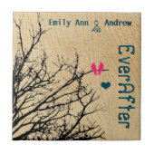 Vogelkooien Hout Graanboom Forever Jubileum Tegeltje (Voorkant)