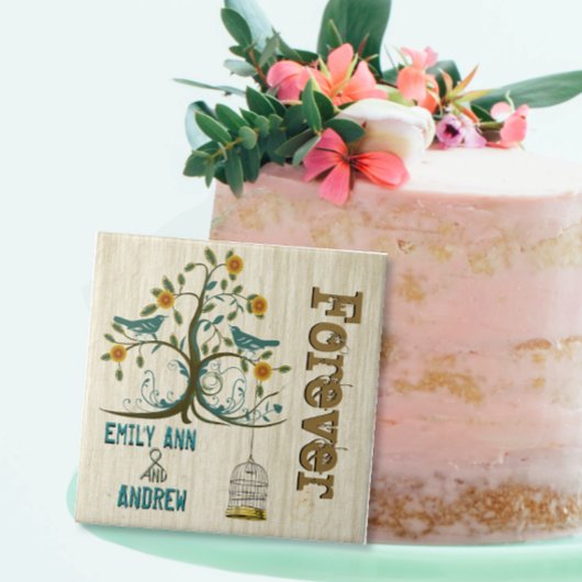 Vogelkooien Hout Graanboom Forever Jubileum Tegeltje