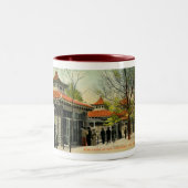 Vogelkooien in dierentuin, Cincinnati, OH  Briefka Tweekleurige Koffiemok (Center)