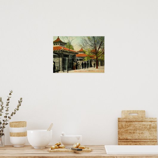 Vogelkooien in dierentuin, Cincinnati, OH  Poster (Keuken)