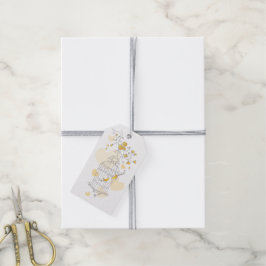 Vogelkooien met een grijs bruinbruisje label cadeaulabel