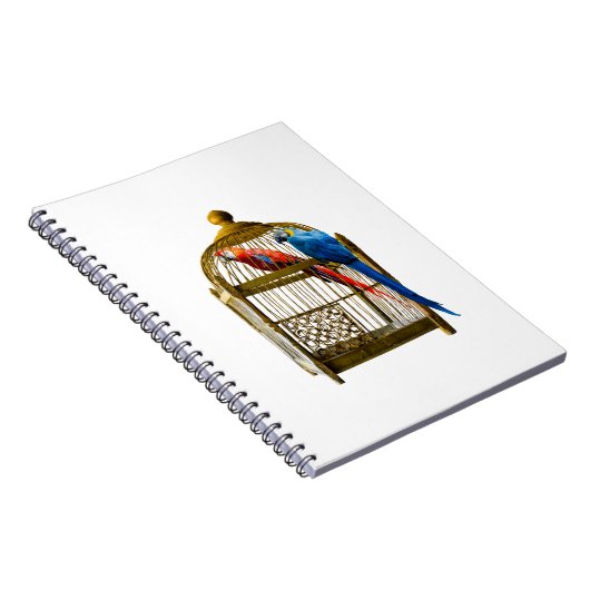 Vogelkooien met gesloten vrijheidspijs notitieboek (Rechterzijde)