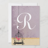  vogelkooien Oogplant Wedding-uitvindingen Kaart (Achterkant)