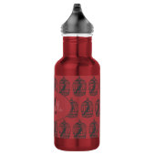  vogelkooien op rood gepersonaliseerd waterfles  (Rechts)