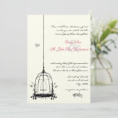  vogelkooien Rood-ongelukken bruiloft Kaart (Staand voorkant)