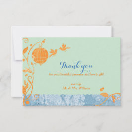 Vogelkooien Tortelduifjes Munt Green Weddenschap H Bedankkaart