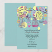 Vogelkooien Tortelduifjes Weddenschap Kaart (Voorkant / Achterkant)