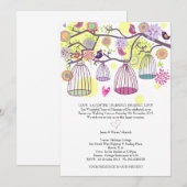 Vogelkooien Tortelduifjes Weddenschap Kaart (Voorkant / Achterkant)