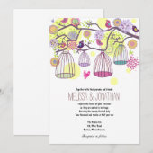 Vogelkooien Tortelduifjes Weddenschap Kaart (Voorkant / Achterkant)