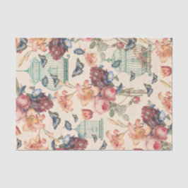  vogelkooien, vlinders & bloemdecoratie tissuepapier