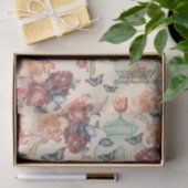  vogelkooien, vlinders & bloemdecoratie tissuepapier (Geschenk)