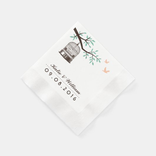 vogelkooipapier luiers voor bruiloft servetten (Hoek)
