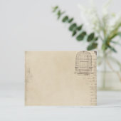 vogelkooisscript briefkaart (Staand voorkant)