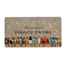  vogelkookplaat etiket