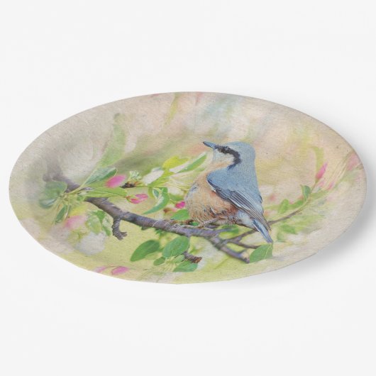 Vogelkoorts Papieren Bordje (Gekanteld)