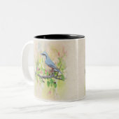 Vogelkoorts Tweekleurige Koffiemok (Voorkant links)