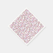 Vogelkoppel in roze en Paars Servet (Hoek)