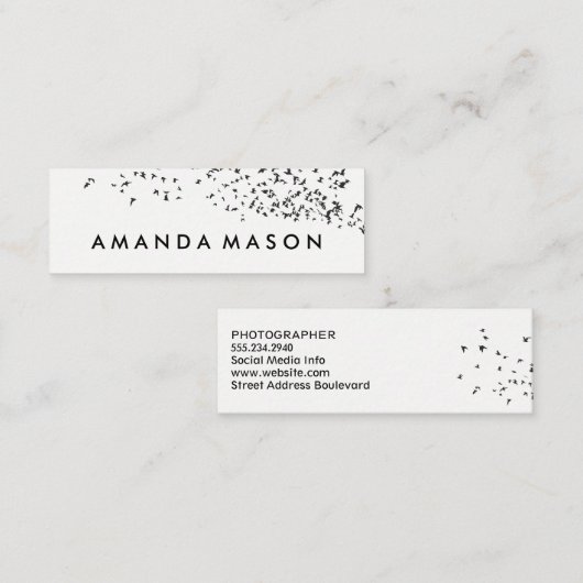 Vogelkoppel Mini Visitekaartje (Voorkant / Achterkant)