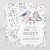 Vogelkoppel Schattige repetitiediner Kaart (Voorkant / Achterkant)