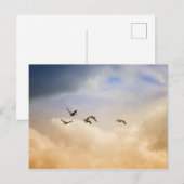 Vogelkoppel tijdens de vlucht briefkaart (Voorkant / Achterkant)