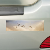 Vogelkoppel tijdens de vlucht bumpersticker (Op auto)