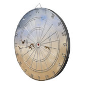 Vogelkoppel tijdens de vlucht dartbord (Voorkant Rechts)