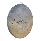 Vogelkoppel tijdens de vlucht dartbord (Voorkant Links)