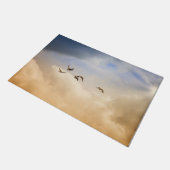 Vogelkoppel tijdens de vlucht deurmat (Schuin)